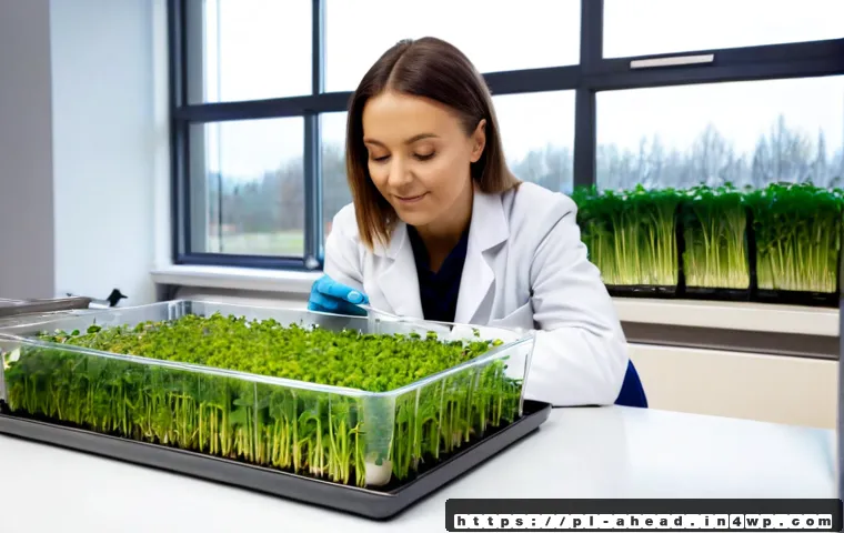 Home 17 미래 식단을 위한 연구 및 개발 동향 - Photorealistic food innovation laboratory in Poland, a Polish female food scientist in a clean white...